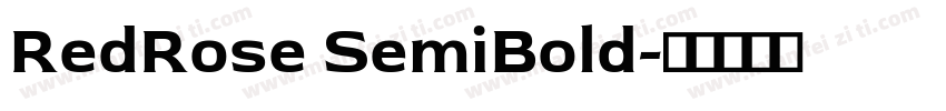 RedRose SemiBold字体转换